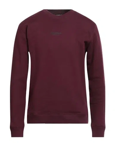 Dondup Man Sweatshirt Burgundy Size S Cotton In Red