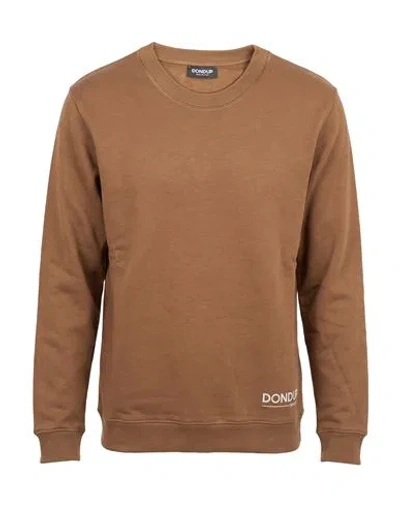 Dondup Man Sweatshirt Camel Size Xl Cotton In Brown