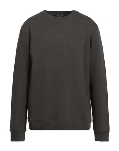 Dondup Man Sweatshirt Charcoal Size Xl Cotton In Gray