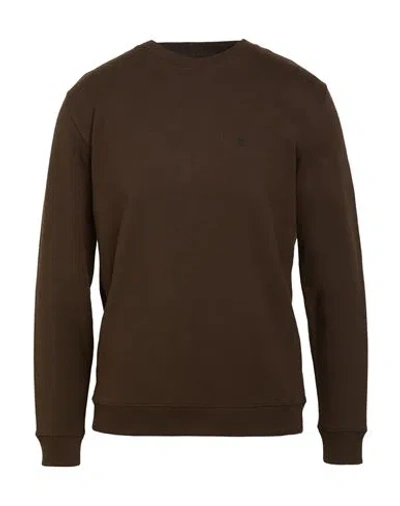 Dondup Man Sweatshirt Chocolate Brown Size M Cotton