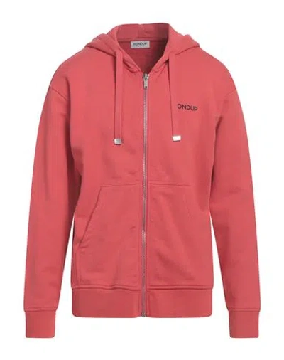 Dondup Man Sweatshirt Coral Size L Cotton, Elastane
