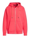 Dondup Man Sweatshirt Coral Size Xl Cotton In Red