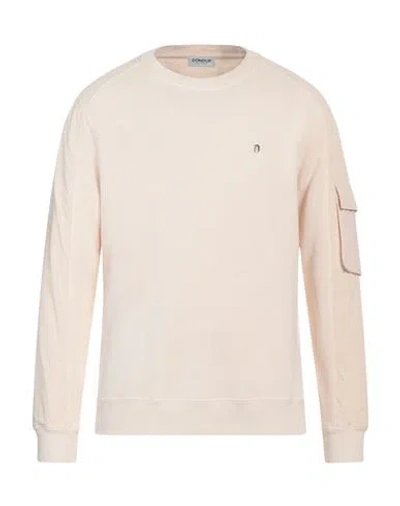 Dondup Man Sweatshirt Cream Size M Cotton, Polyamide, Elastane In White