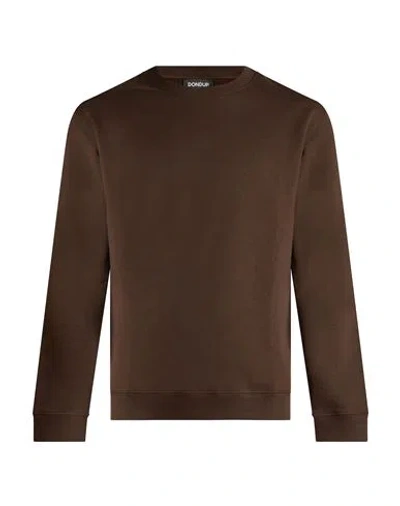 Dondup Man Sweatshirt Dark Brown Size Xl Giza 45 Cotton