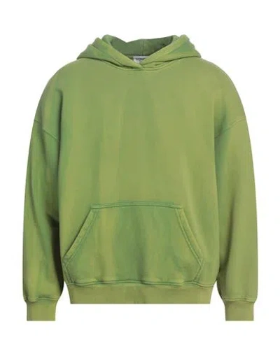 Dondup Man Sweatshirt Green Size M Cotton, Elastane