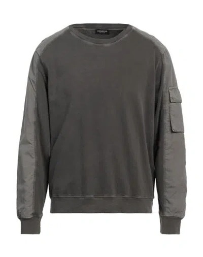 Dondup Man Sweatshirt Grey Size L Cotton In Gray