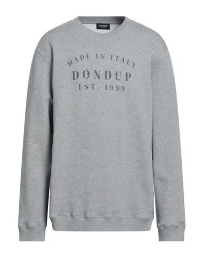 Dondup Man Sweatshirt Grey Size Xxl Cotton, Elastane In Gray