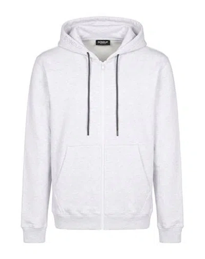 Dondup Man Sweatshirt Light Grey Size Xl Cotton, Elastane In White