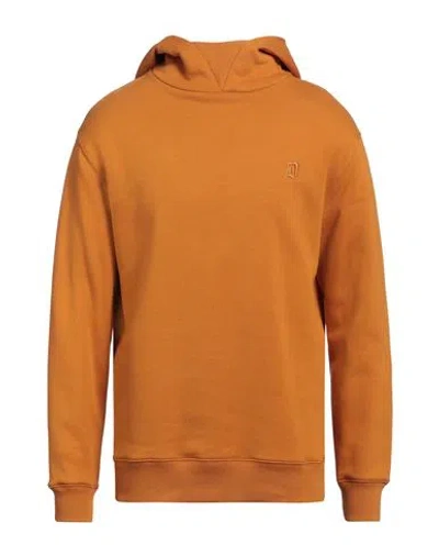 Dondup Man Sweatshirt Mandarin Size L Cotton In Brown