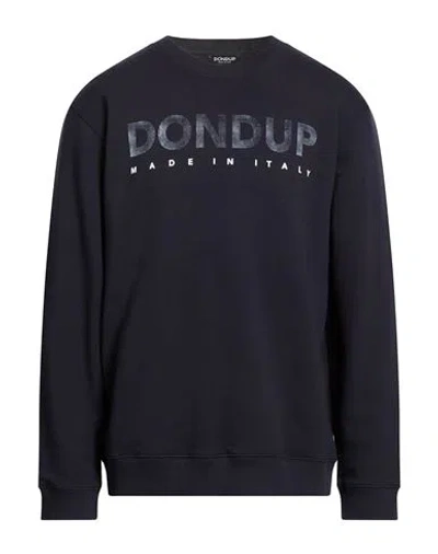 Dondup Man Sweatshirt Midnight Blue Size L Cotton, Elastane