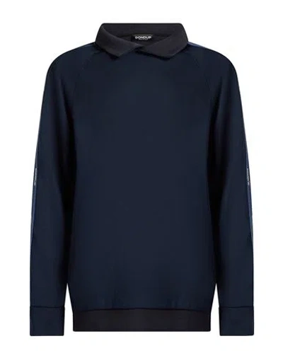 Dondup Man Sweatshirt Midnight Blue Size L Polyester, Cotton In Multi