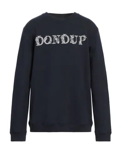 Dondup Man Sweatshirt Midnight Blue Size Xl Cotton, Elastane