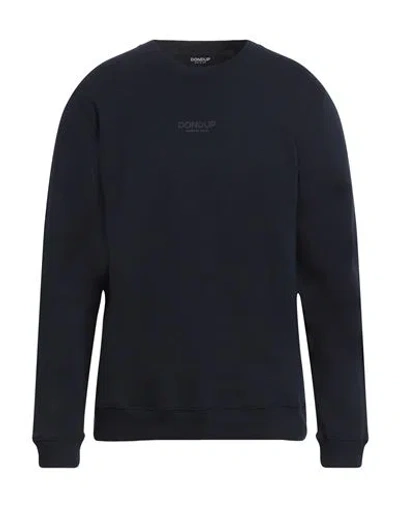 Dondup Man Sweatshirt Midnight Blue Size Xxl Cotton, Elastane In Black