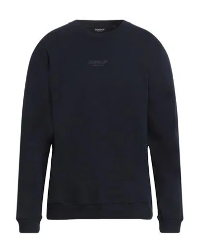Dondup Man Sweatshirt Midnight Blue Size Xxl Cotton, Elastane
