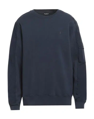 Dondup Man Sweatshirt Midnight Blue Size Xxl Cotton, Polyamide, Elastane