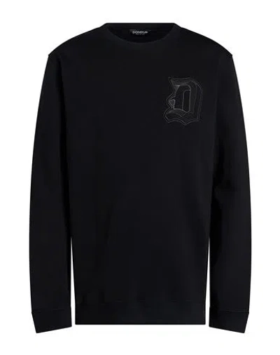 Dondup Man Sweatshirt Midnight Blue Size Xxxl Cotton In Black