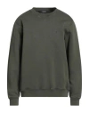 Dondup Comfort-fit Cotton Blend Crew Neck Sweatshirt In Green