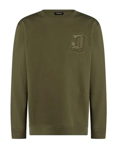Dondup Man Sweatshirt Military Green Size Xxl Cotton
