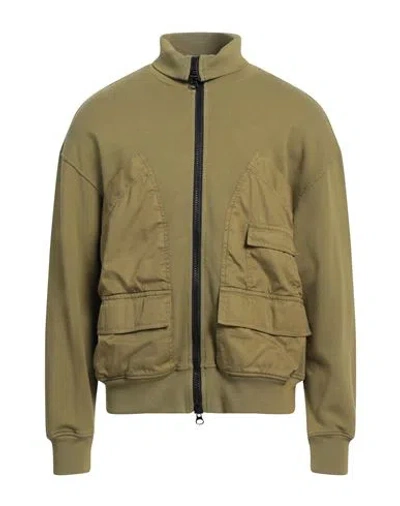 Dondup Man Sweatshirt Military Green Size Xxl Cotton