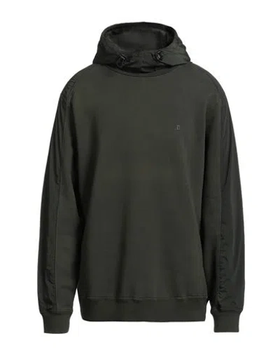 DONDUP DONDUP MAN SWEATSHIRT MILITARY GREEN SIZE XXL COTTON, POLYAMIDE, ELASTANE