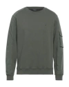 Dondup Man Sweatshirt Military Green Size L Cotton, Polyamide, Elastane In Green