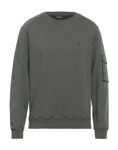 Dondup Man Sweatshirt Military Green Size Xxl Cotton, Polyamide, Elastane