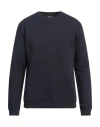 Dondup Man Sweatshirt Navy Size Xxl Cotton, Elastane In Navy Blue