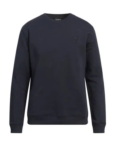 Dondup Man Sweatshirt Navy Size Xxl Cotton, Elastane In Navy Blue