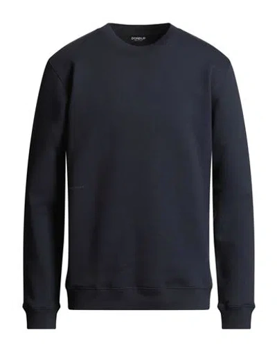 Dondup Man Sweatshirt Navy Size L Cotton In Black