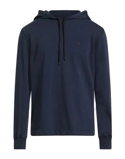 Dondup Man Sweatshirt Navy Size L Cotton In Blue