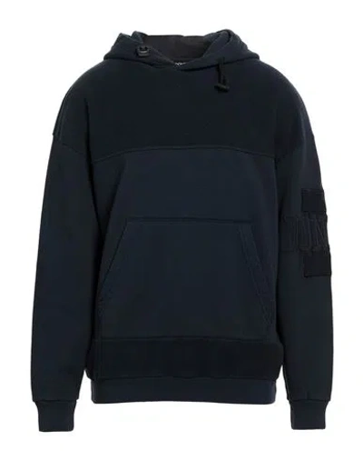 Dondup Man Sweatshirt Navy Size M Cotton In Blue