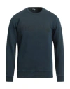 Dondup Man Sweatshirt Navy Blue Size S Cotton In Navy Blue
