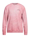 Dondup Man Sweatshirt Salmon Pink Size M Cotton In Red