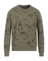 Dondup Man Sweatshirt Sage Green Size L Cotton, Elastane In Sage Green