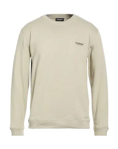 Dondup Man Sweatshirt Sage Green Size L Cotton, Elastane In White