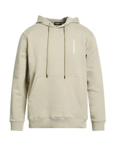 Dondup Man Sweatshirt Sage Green Size L Cotton In Gray