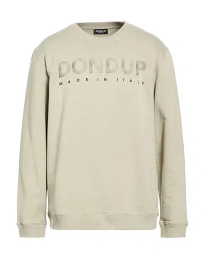 Dondup Man Sweatshirt Sage Green Size M Cotton, Elastane