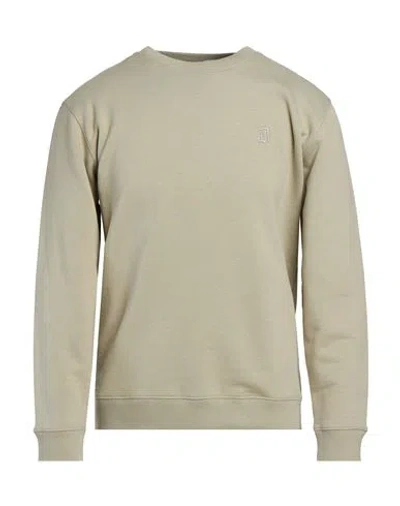 Dondup Man Sweatshirt Sage Green Size M Cotton In Gray