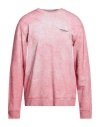 Dondup Man Sweatshirt Salmon Pink Size M Cotton In Pink