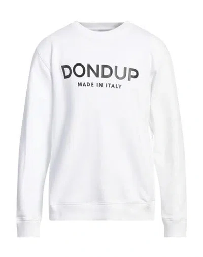 Dondup Man Sweatshirt White Size L Cotton, Elastane