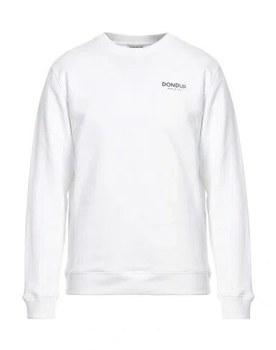 Dondup Man Sweatshirt White Size L Cotton, Elastane