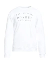 Dondup Man Sweatshirt White Size L Cotton, Elastane