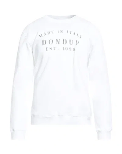 Dondup Man Sweatshirt White Size L Cotton, Elastane