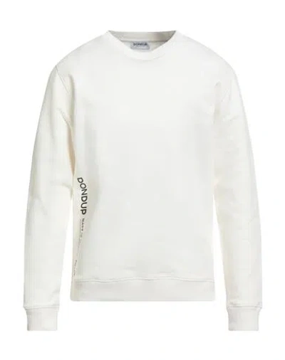 Dondup Man Sweatshirt White Size M Cotton, Elastane
