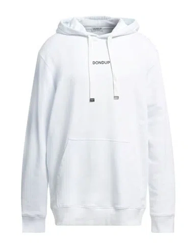 Dondup Man Sweatshirt White Size Xl Cotton, Elastane
