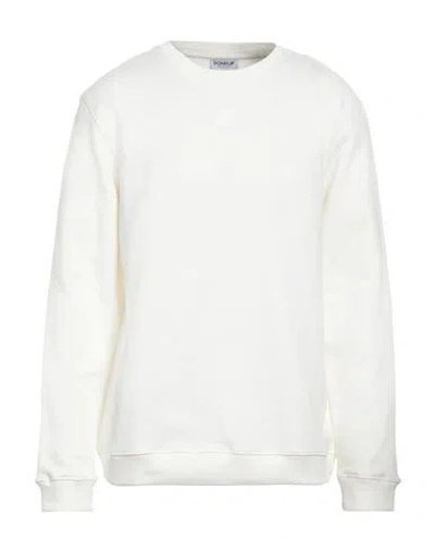Dondup Man Sweatshirt White Size Xl Cotton, Elastane
