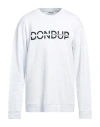 Dondup Man Sweatshirt White Size Xxl Cotton, Elastane In White