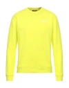 Dondup Man Sweatshirt Yellow Size S Cotton, Elastane In Gold