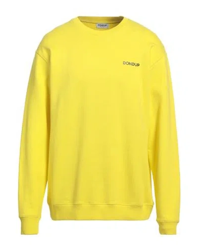 Dondup Man Sweatshirt Yellow Size Xl Cotton, Elastane