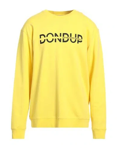 Dondup Man Sweatshirt Yellow Size Xl Cotton, Elastane